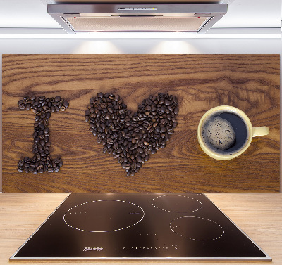 Cooker splashback I love coffee