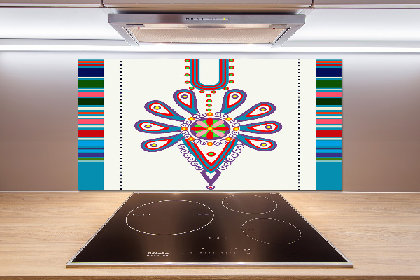 Cooker splashback Polish folk pattern