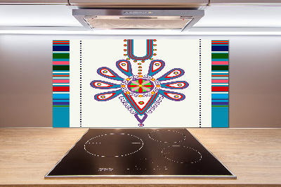 Cooker splashback Polish folk pattern