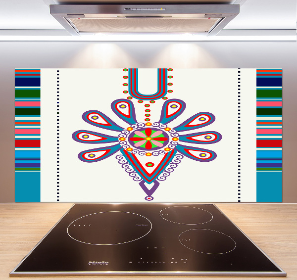 Cooker splashback Polish folk pattern