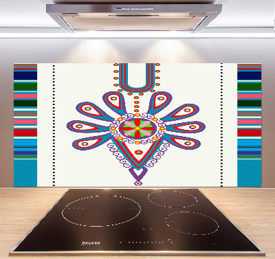 Cooker splashback Polish folk pattern