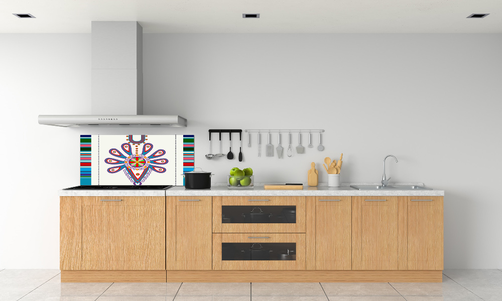 Cooker splashback Polish folk pattern