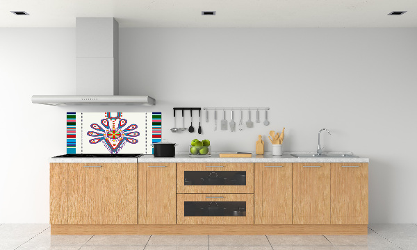 Cooker splashback Polish folk pattern