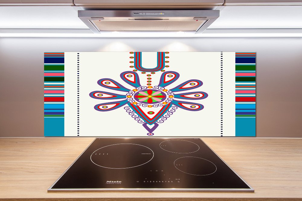 Cooker splashback Polish folk pattern