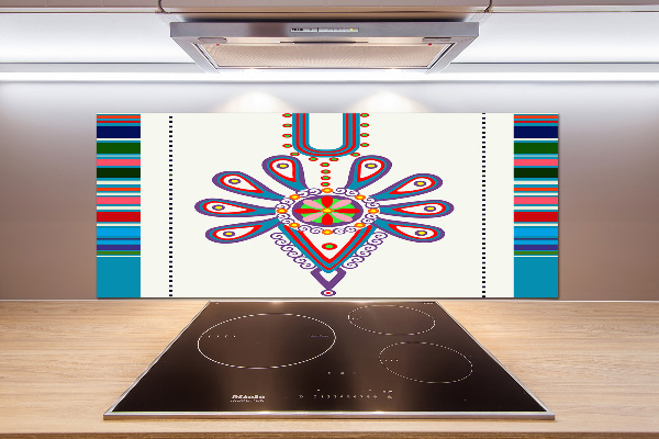 Cooker splashback Polish folk pattern