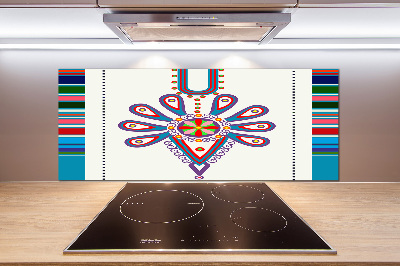 Cooker splashback Polish folk pattern