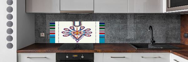 Cooker splashback Polish folk pattern