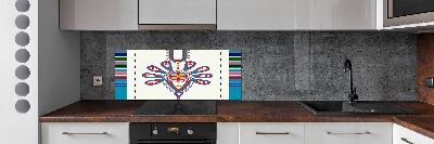 Cooker splashback Polish folk pattern