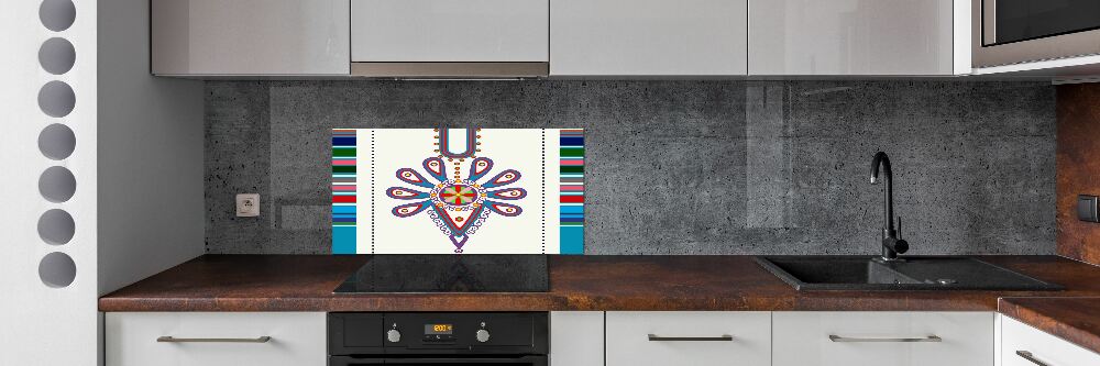 Cooker splashback Polish folk pattern