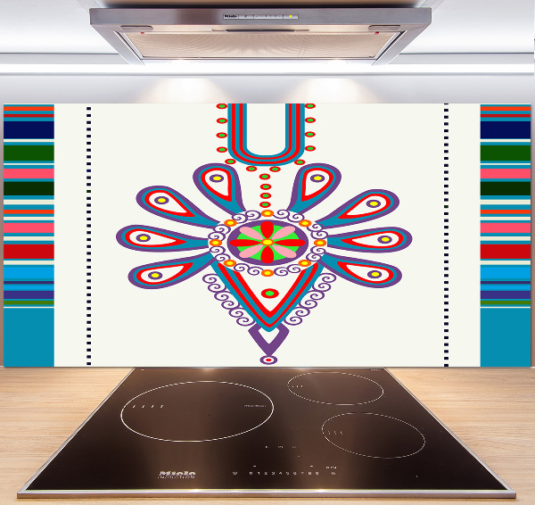 Cooker splashback Polish folk pattern