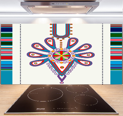 Cooker splashback Polish folk pattern