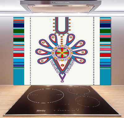 Cooker splashback Polish folk pattern