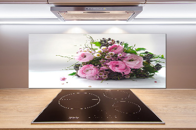 Hob splashback Bouquet of roses