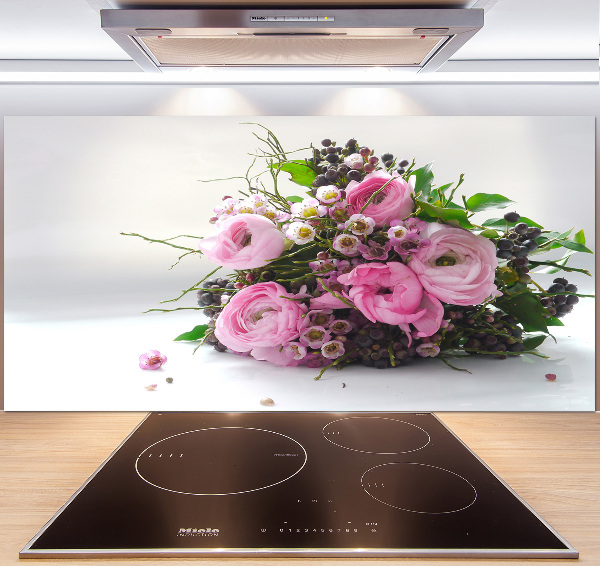 Hob splashback Bouquet of roses