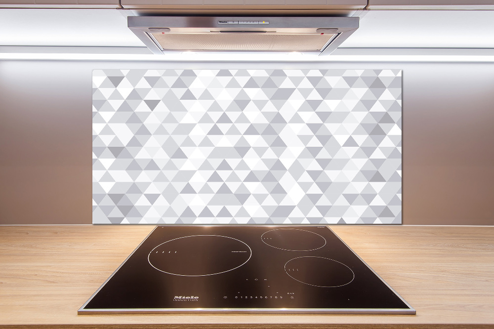 Kitchen splashback Gray triangles