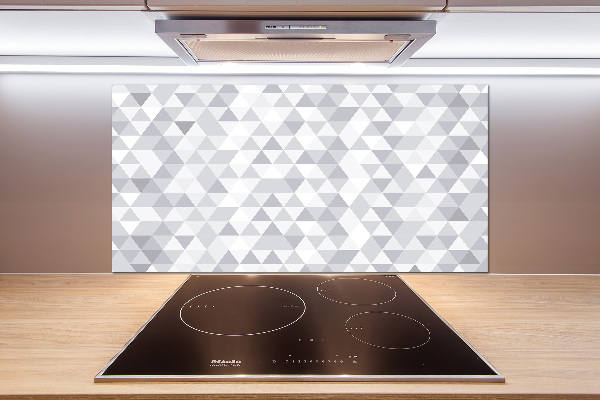 Kitchen splashback Gray triangles