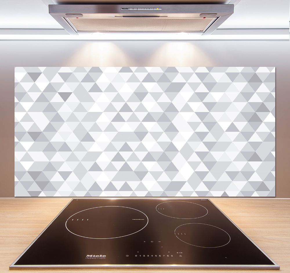 Kitchen splashback Gray triangles