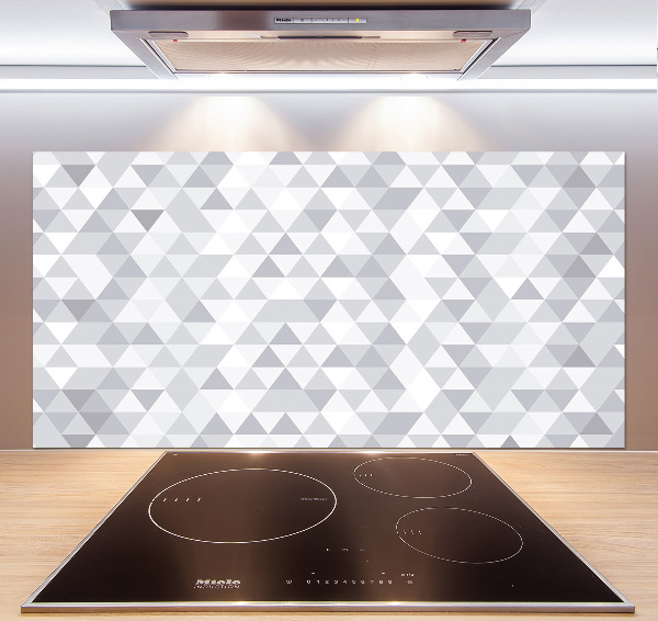 Kitchen splashback Gray triangles