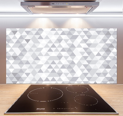 Kitchen splashback Gray triangles