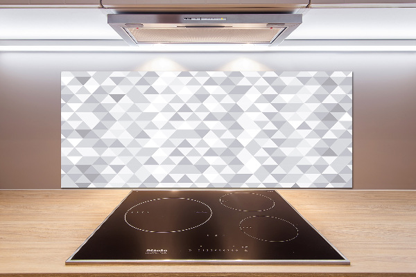 Kitchen splashback Gray triangles