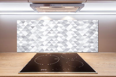 Kitchen splashback Gray triangles