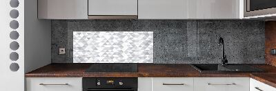 Kitchen splashback Gray triangles