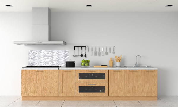 Kitchen splashback Gray triangles