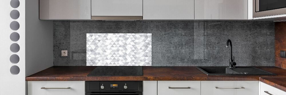 Kitchen splashback Gray triangles