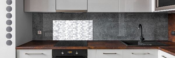 Kitchen splashback Gray triangles