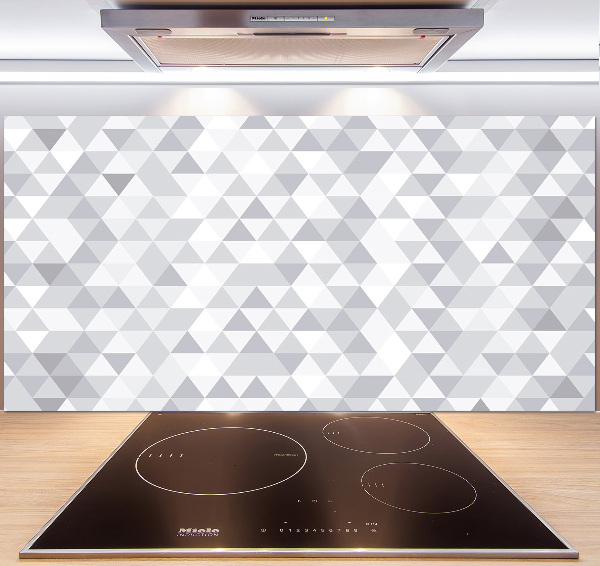 Kitchen splashback Gray triangles