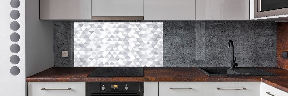 Kitchen splashback Gray triangles