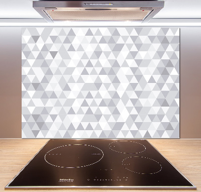 Kitchen splashback Gray triangles