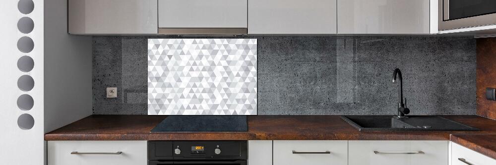 Kitchen splashback Gray triangles