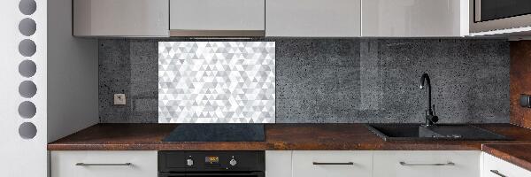 Kitchen splashback Gray triangles