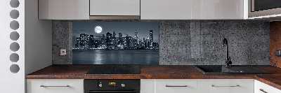 Cooker splashback New York at night