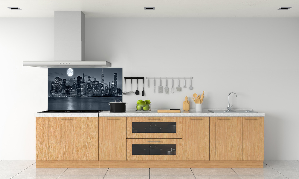 Cooker splashback New York at night