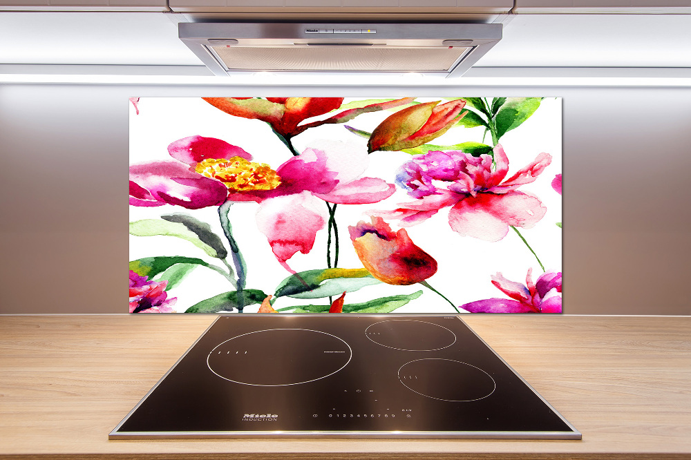 Cooker splashback Wild flowers