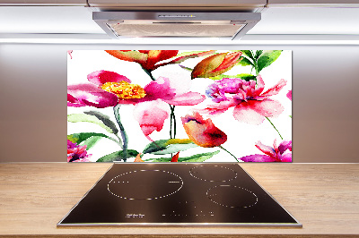 Cooker splashback Wild flowers