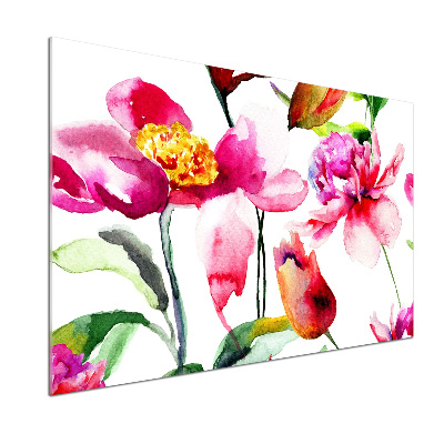 Cooker splashback Wild flowers