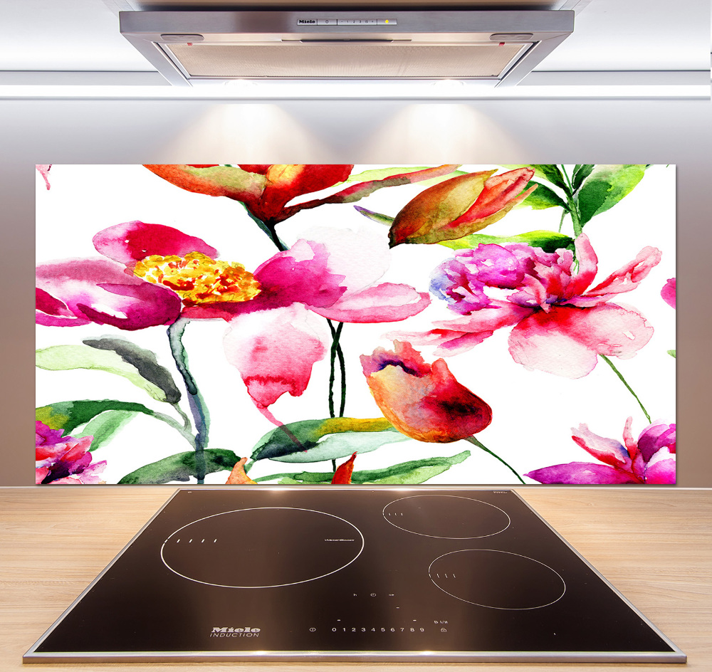 Cooker splashback Wild flowers