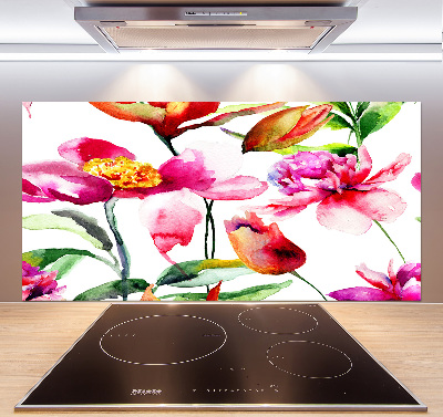 Cooker splashback Wild flowers