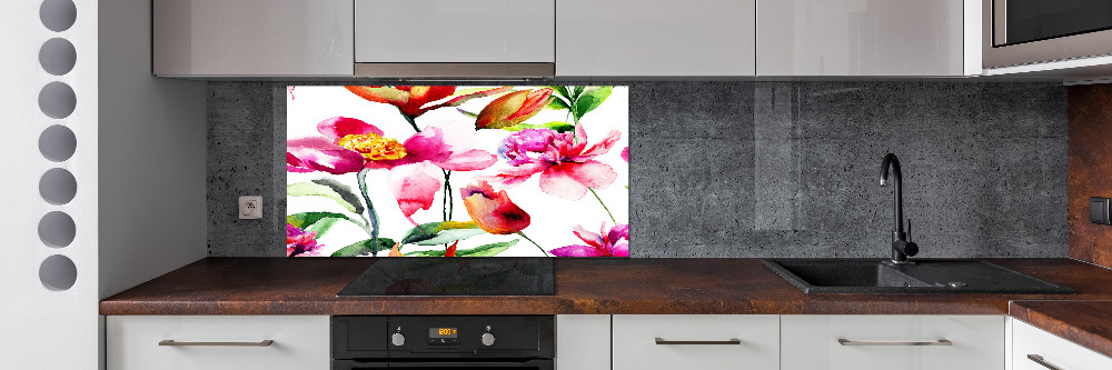 Cooker splashback Wild flowers