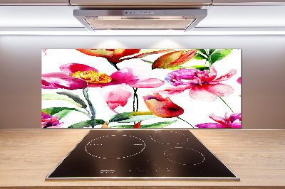 Cooker splashback Wild flowers