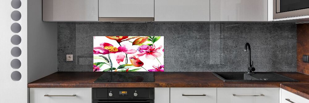 Cooker splashback Wild flowers