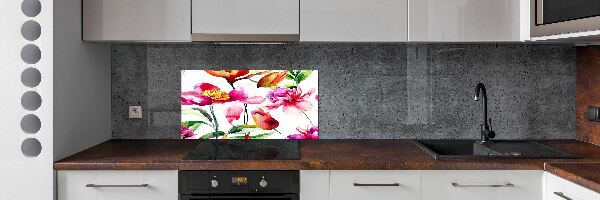 Cooker splashback Wild flowers