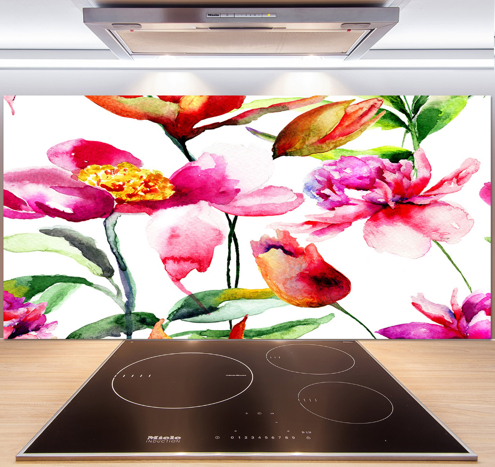 Cooker splashback Wild flowers