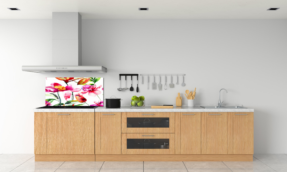 Cooker splashback Wild flowers