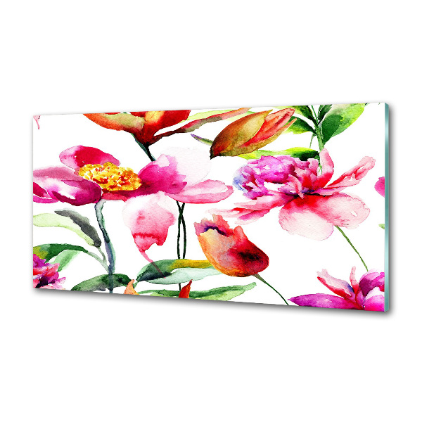 Cooker splashback Wild flowers