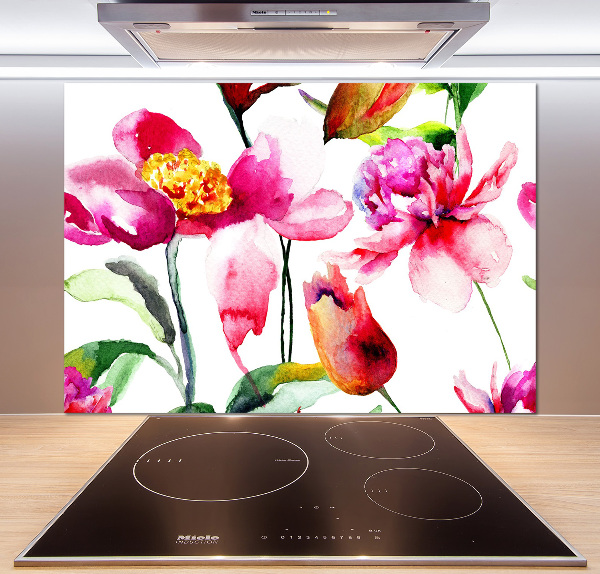 Cooker splashback Wild flowers