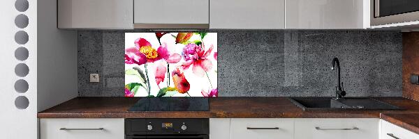 Cooker splashback Wild flowers